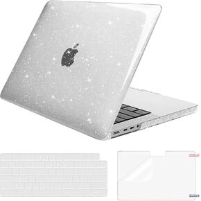 حافظة MOSISO متوافقة مع جهاز MacBook Pro 14 بوصة 2025-2021 M5 M4 M3 M2 M1 A3434 A3112 A3185 A3401 A2918 A2992 A2779 A2442، حافظة صلبة لامعة لامعة وغطاء لوحة مفاتيح وواقي شاشة، شفاف in Kuwait