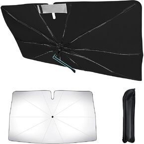 [ترقية 2025] مظلة Rilsen Windshield Sun Shade Umbrella لـ 2019-2024 2025 Dodge RAM 1500 CrewCab، MegaCab Pickup، 2Dr RegularCab، 4Dr QuadCab ظلال نافذة السيارة الأمامية مزدوجة سميكة قابلة للطي in Kuwait