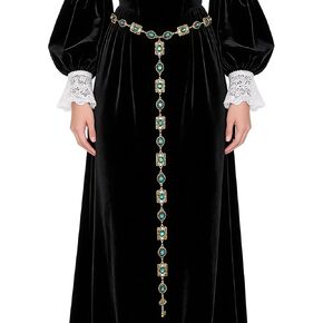 Medieval Waist Chain Belt, Vintage Renfaire Gothic Witch Belts Metal Viking Celtic Fairy Western Chain Belt for Women in Kuwait