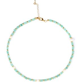 YGLINE Natural Stone Beaded Choker Necklace for Women, Handmade Jewelry Gifts for Her in Kuwait