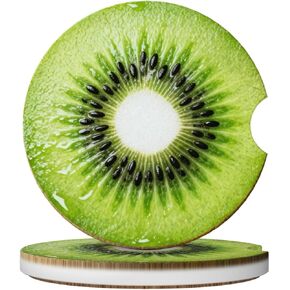 Butterflies Starry Sky Flowers Shimmering 2 Pack Car Cup Holder Coasters Absorbent Ceramic Drink Coasters 2.56" Anti Slip Cup Mat with Cork Base and Finger Notch Auto Accessories for Women Men in Kuwait