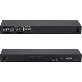 Qotom 1U Rack 5X 2.5G LAN Mini Router Atom C3758 8G RAM 128G M.2 8 كور، 2.2 جيجا هرتز 4 * 10 جيجا SFP + خادم صغير in Kuwait