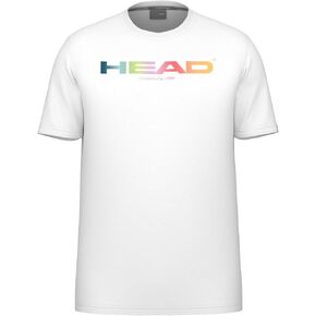تي شيرت رجالي بألوان قوس قزح من HEAD - تي شيرت بشعار مزيج القطن الممتص للرطوبة مع مطاط للتنس والارتداء اليومي in Kuwait