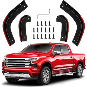 Mud Flap Delete Fit for Chevy Silverado 1500 2019-2025 Accessories,Mud Splash Guards Mudflaps Delete Compatible with Chevrolet Silverado Tire Protector Exterior Fender Front Rear Set in Saudi Arabia