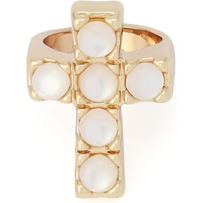 Robert Lee Morris Soho Jewelry Women's Mother of Pearl Cross Band Ring in Saudi Arabia