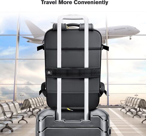 حقيبة ظهر للسفر من rooCASE Venice سعة 25 لترًا - كمبيوتر محمول بحجم 15.6 بوصة لأمتعة العمل في عطلة نهاية الأسبوع وحقيبة ظهر لحقيبة السفر الدولية للرجال والنساء، تتضمن مكعبين للتعبئة مجانًا in Kuwait