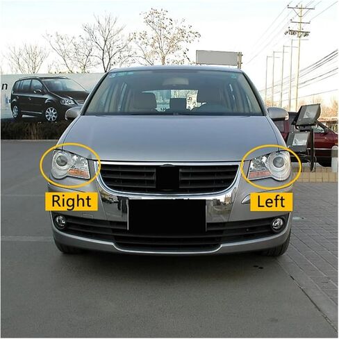 Compatible For VW Touran 2008 2009 2010 Car Headlight Shell Headlight Cover Headlamp Lens Headlight Glass Auto Shell Cover(Left and Right) in Saudi Arabia