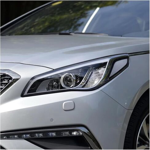 Headlight Lens Compatible For Hyundai Sonata 2015 2016 2017 Headlamp Cover Car Glass Replacement Front Headlights Auto Shell(Left) in Saudi Arabia