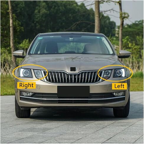 Compatible For Skoda Octavia 2018 2019 Headlamp Transparent Cover Headlight Shell Lampshade Case Replace Lens(Left and Right) in Saudi Arabia