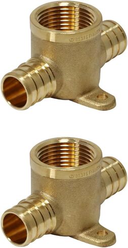 قطعتان من XFITTING 3/4" Pex x 3/4" Pex x 3/4" تي شيرت نسائي ذو أذن متدلية، تركيب تجعيد نحاسي - نحاس، Pex B in Kuwait