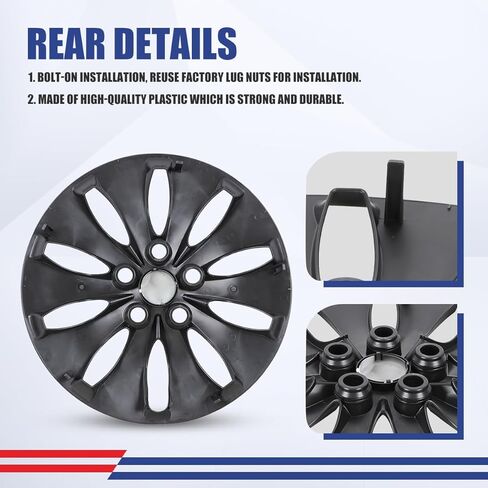 16 Inch Hubcaps Set of 4 Black Matte Wheel Rims Cover R16 for Honda Accord Sedan 2008-2012,PP Material Wheel Tire Covers Bolt On Installation Automotive Accessories for Accord Sedan 08-12(4-Packs) in Saudi Arabia
