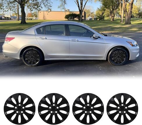 16 Inch Hubcaps Set of 4 Black Matte Wheel Rims Cover R16 for Honda Accord Sedan 2008-2012,PP Material Wheel Tire Covers Bolt On Installation Automotive Accessories for Accord Sedan 08-12(4-Packs) in Saudi Arabia