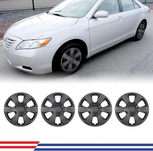 أغطية عجلات ROXX مقاس 16 بوصة لسيارة Toyota Camry، مجموعة أغطية إطارات مقاس 16 بوصة مكونة من 4 قطع بديلة لغطاء حافة العجلة لسيارة Toyota Camry 2007-2011 ولطراز Camry Hybrid، مناسبة للعجلات الفولاذية فقط (5091G-C) in Saudi Arabia