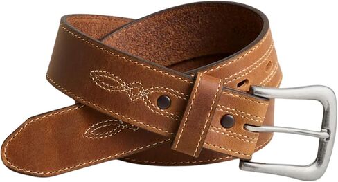 حزام جلد غربي للرجال من Red Wing Shoes، جلد محبب بالكامل مقاس 1.5 سم، وإبزيم شريط الكعب in Kuwait