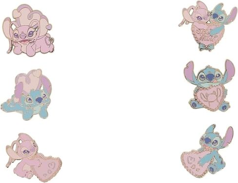 Loungefly Disney Stitch & Angel Be Mine Mystery Box Pin (ONE RANDOM PIN) in Saudi Arabia