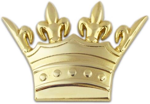 PinMart Gold-Colored Plated Royal Crown Lapel Pin – 1 Piece in Saudi Arabia