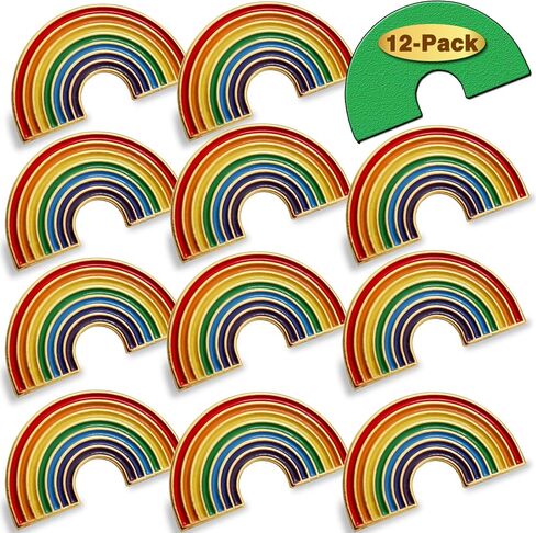 12/50/100 Pcs Enamel Pride Rainbow Lapel Pins Bulk-Supports LGBT Progress Gay Brooch Badge for Men Women Clothes Bags Hats in Saudi Arabia