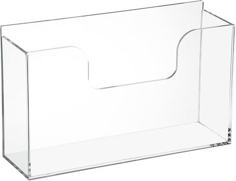 BTSKY 1 Pack Acrylic Index Card Holder Display Stand - 5X8 Inch Notecard Box Recipe Organizer, Clear Index Card Case for Office Desk Recipe Notecard Storage Box, Photo Holder Organizer in Saudi Arabia