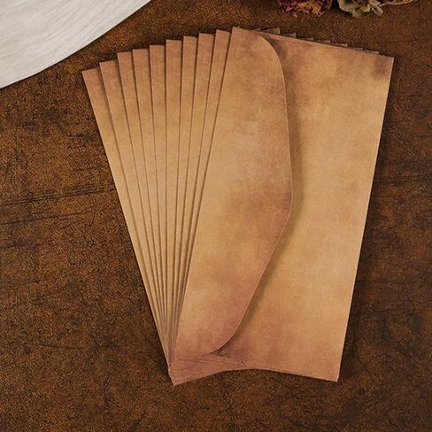 50 Pcs Aged Envelopes Antique Envelopes Old Looking Letter for Crafts, Invitations, Thank you Notes, 8.7 * 4.3 in in Kuwait