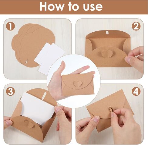 30 Pcs Mini Envelopes with Blank Cards, 4.02×2.76in Cute Envelopes with Heart Clasp, Paper Gift Card Holders, Tiny Envelope for Business Card, Weddings Favors, Greeting Cards in Saudi Arabia