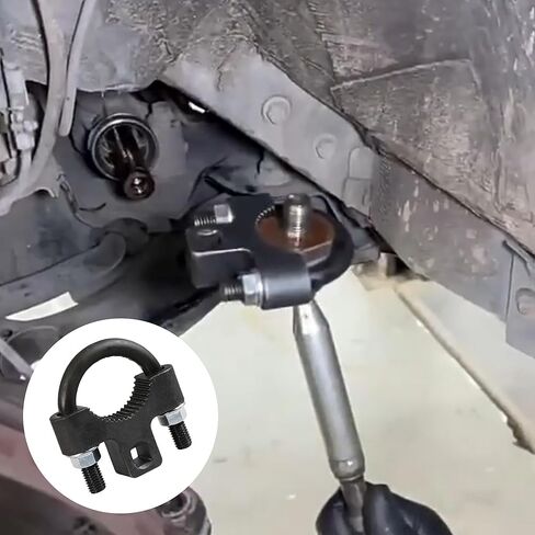 Inner Tie Rod Removal Tool, 3/8" U-Shaped Inner Tie Rod Tool with Non-Slip Teeth, Carbon Steel Inner Low Profile Tool for Car Chassis Rocker, Vehicle Tie Rod Installation Accessories in Kuwait