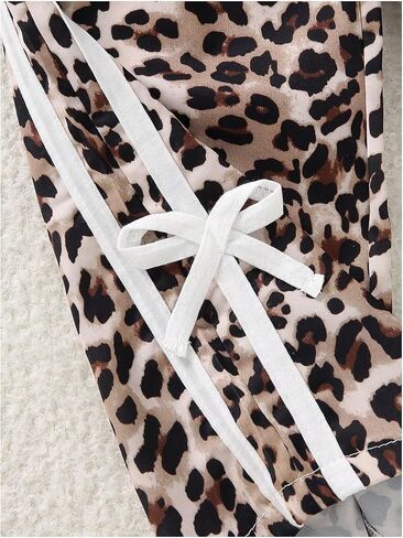 WDIRARA Toddler Girl's Leopard Print Straight Leg Pants Elastic Waist Baggy Pants in Saudi Arabia