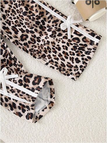 WDIRARA Toddler Girl's Leopard Print Straight Leg Pants Elastic Waist Baggy Pants in Saudi Arabia