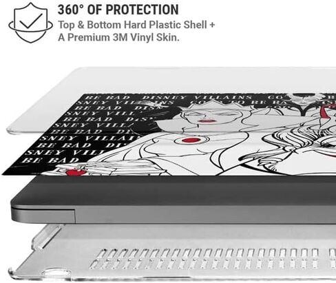 حافظة Skinit + غلاف متوافق مع جهاز MacBook Pro 16in (2021) - تصميم Disney Disney Villains المرخص رسميًا in Kuwait