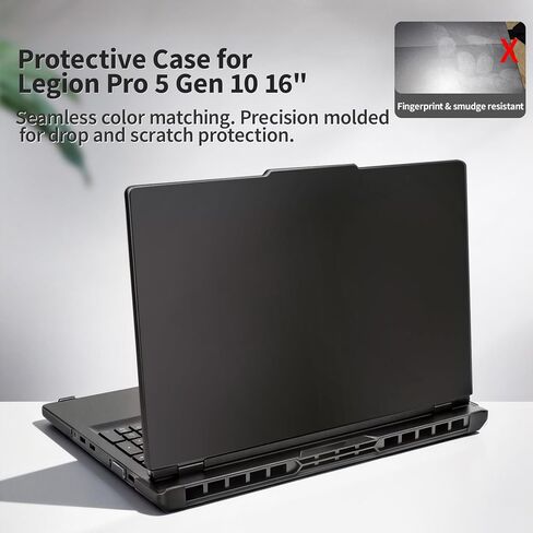 مجموعة حافظة كمبيوتر محمول لجهاز 2025 Legion Pro 5 / 5i Gen 10 Intel مقاس 16 بوصة، غطاء صلب مقاوم للخدش والسقوط وغطاء واقٍ شفاف + غطاء لوحة مفاتيح (أسود غير لامع) in Saudi Arabia