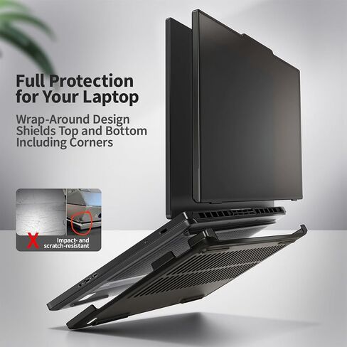 مجموعة حافظة كمبيوتر محمول لجهاز 2025 Legion Pro 5 / 5i Gen 10 Intel مقاس 16 بوصة، غطاء صلب مقاوم للخدش والسقوط وغطاء واقٍ شفاف + غطاء لوحة مفاتيح (أسود غير لامع) in Saudi Arabia