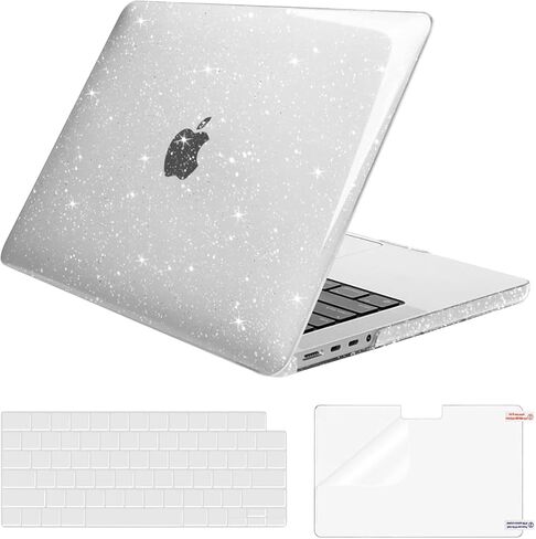 حافظة MOSISO متوافقة مع جهاز MacBook Pro 14 بوصة 2025-2021 M5 M4 M3 M2 M1 A3434 A3112 A3185 A3401 A2918 A2992 A2779 A2442، حافظة صلبة لامعة لامعة وغطاء لوحة مفاتيح وواقي شاشة، شفاف in Saudi Arabia