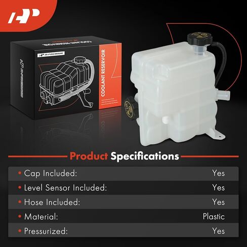 خزان خزان استرداد تدفق سائل تبريد المحرك A-Premium [مع غطاء وخرطوم ومستشعر] متوافق مع Chevy Silverado 2500 3500 4500 5500 6500 HD & GMC Sierra 2500 3500 HD & International Harvester in Saudi Arabia
