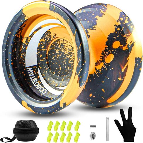 WATIEOBOO R8 Professional Yoyo Responsive Yoyo, Metal Yoyo for Kids Beginner, Replacement Unresponsive Yoyo Bearing for Advanced Yoyo Player + Removal Bearing Tool + Axle + Yoyo Case (Blue) in Saudi Arabia