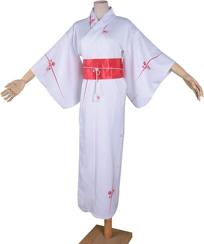 زي كيمونو طويل للسيدات من HongH مطبوع عليه زهور الكيمونو اليابانية التقليدية ملابس صيفية in Kuwait