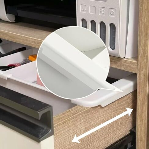 مكتب منظم للأدراج العميقة، منظم أدراج قابل للتعديل والتوسيع مع فواصل، صينية تخزين بلاستيكية بيضاء مقاس 18.11 بوصة للوازم المكتبية وأدوات المطبخ والأدراج غير المرغوب فيها والأدوات in Kuwait
