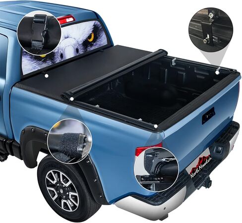 غطاء تونيو ناعم قابل للطي من North Mountain لسرير Toyota Tacoma بطول 5 أقدام 2024-2025، متوافق مع سرير Toyota Tacoma Fleetside/Styleside بطول 5 أقدام 2024 2025 (61 بوصة)، وليس لسرير Flareside/Stepside in Kuwait
