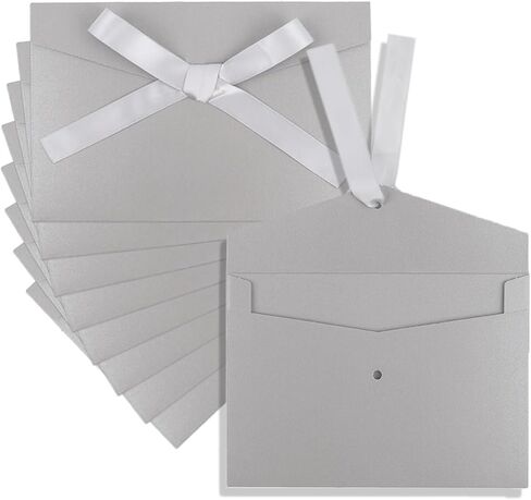 20 Pack Charcoal Black Gift Envelopes 4 x 6 Inch Decorative Envelope with Ribbon for Christmas Wedding Baby Shower Birthday Invite Business Greeting Card in Saudi Arabia