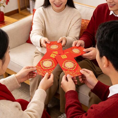 15 Set Chinese New Year Red Envelopes 2026 Horse Coins Chinese New Year Lucky Money Envelopes Hong Bao Zodiac Souvenir Coins for Spring Festival Health Wealth in Kuwait