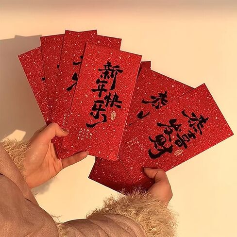 مظاريف حمراء، 30 قطعة من مظاريف النقود النقدية لاكي هونغ باو مغلف هدايا أحمر جيوب مظروفة للعام الجديد الربيع وحفلات الزفاف وحفلات أعياد ميلاد الأطفال in Kuwait