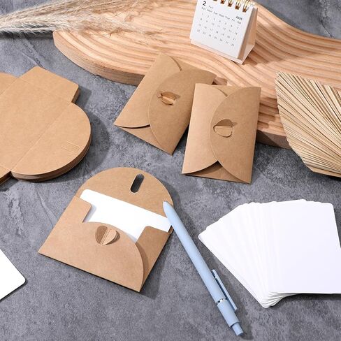 25 Pcs Mini Cards with Envelopes, Small Gift Card Envelopes with Heart Clasp Cute Envelopes Gift Card Holders for Business Cards Greeting Cards Wedding Favors (4.1 x 2.8 inch) in Saudi Arabia
