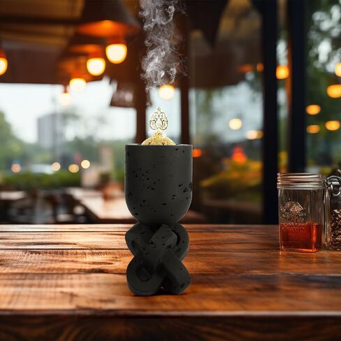 مبخرة اللبان الراتنج، مبخرة البخور، مبخرة الفحم، مبخرة بخور بطول 11.02 بوصة - للتأمل، واليوجا، والعلاج العطري في السبا، والمكتب، وهدايا تدفئة المنزل وديكور المنزل in Kuwait