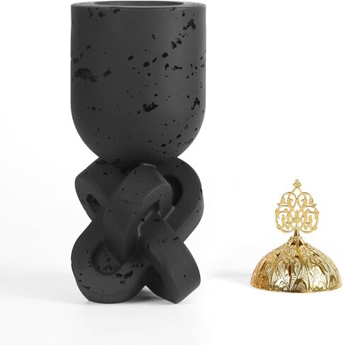 مبخرة اللبان الراتنج، مبخرة البخور، مبخرة الفحم، مبخرة بخور بطول 11.02 بوصة - للتأمل، واليوجا، والعلاج العطري في السبا، والمكتب، وهدايا تدفئة المنزل وديكور المنزل in Kuwait