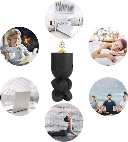 مبخرة اللبان الراتنج، مبخرة البخور، مبخرة الفحم، مبخرة بخور بطول 11.02 بوصة - للتأمل، واليوجا، والعلاج العطري في السبا، والمكتب، وهدايا تدفئة المنزل وديكور المنزل in Kuwait