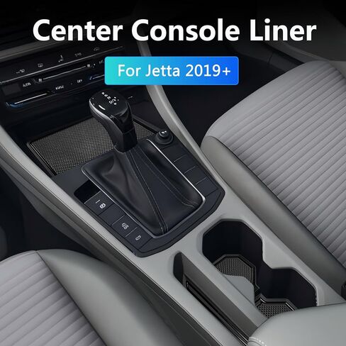 لملحقات Volkswagen Jetta 2025 2019-2024 حامل أكواب إدراج حامي حصيرة وحدة التحكم المركزية بطانة فتحة الباب وسادة غير قابلة للانزلاق مضادة للغبار تناسب الديكور الداخلي مجموعة 10 قطع (أسود) in Kuwait