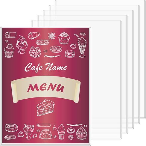 AKONEGE 6PCS 8.5" x 11" Rigid Print Protectors, Clear Hard Plastic Page Sheet Protectors, Paper Sleeves Photo Poster Plastic Sleeves Hard Plastic Document Holder Birth Certificate Protector in Kuwait