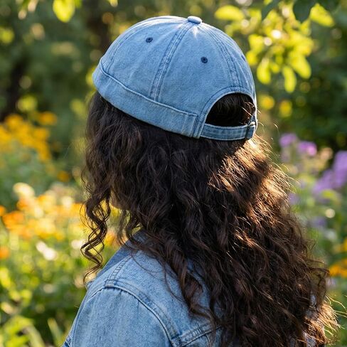 Brimless Caps for Men, Vintage Denim Hat, Rolled Cuff Docker Brimless Hat Sailor Beanie for Hip Hop Dancing Watch Cap in Kuwait