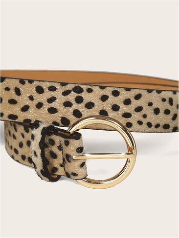 Floerns Women's Y2K Cheetah Print Leather Belt Adjustable Trendy Waist Belts in Saudi Arabia