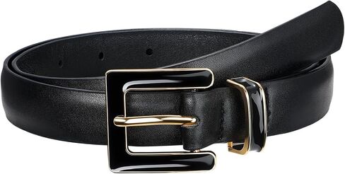 SUOSDEY Women Skinny Leather Belt for Jeans Pants Dresses with Square Buckle, Thin Leather Waist Belt, Width 0.9" in Saudi Arabia