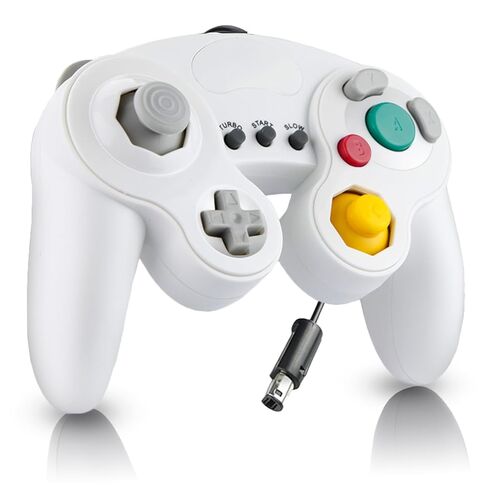 YSDZSW Upgraded GameCube Controller with TURBO Function, Classic Wired Controller for Wii/GameCube (White-Green) in Saudi Arabia