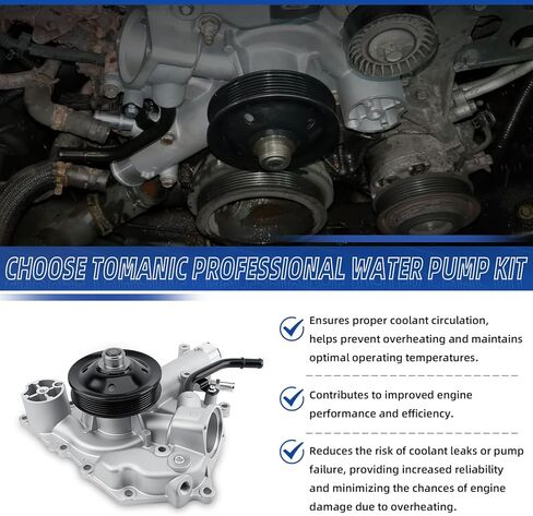 AW6341 Professional Water Pump Compatible with Ram 1500 2011-2020, 2500 3500 11-18, Dodge Ram 09-10 5.7L V8 HEMI, Durango, Chrysler Aspen. OEM Replaces 53022192AE in Saudi Arabia